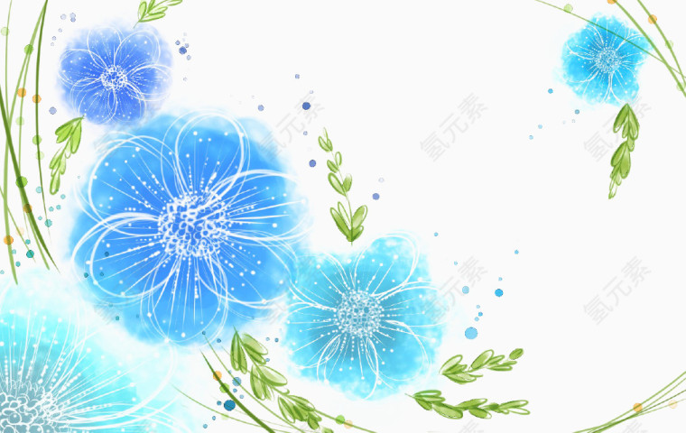 唯美手绘花朵