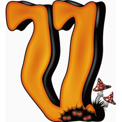 万圣节猫咪英文字体字母v