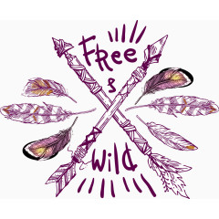 矢量民族箭和羽毛