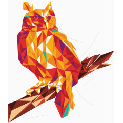 创意彩色猫头鹰