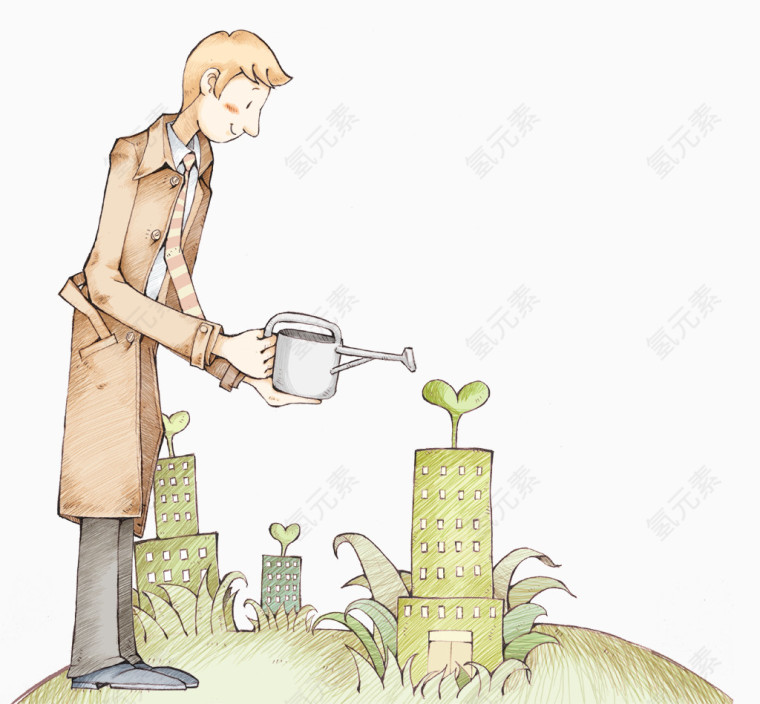 小清新人物插画