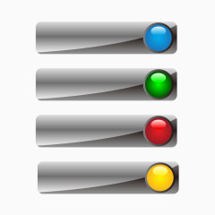 灰色长条标签彩色按钮