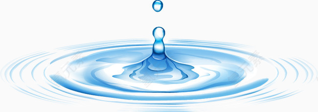 蓝色水滴水波纹水波浪波纹