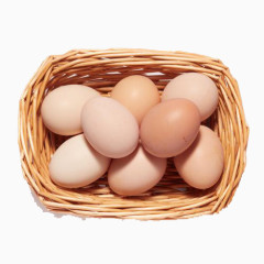 放在篮子中的鸡蛋