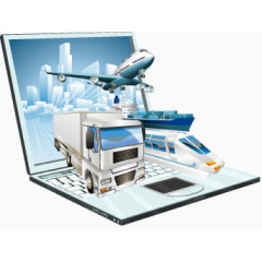 3d货运物流快递图片