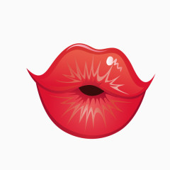 卡通手绘红嘴唇