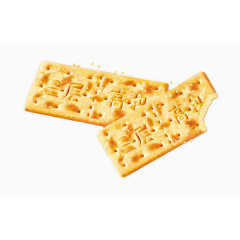 金黄色方形饼干