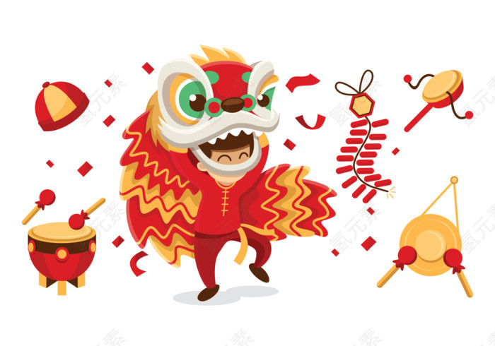 新年舞狮子