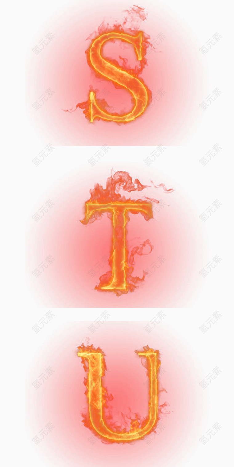 火焰字母燃烧