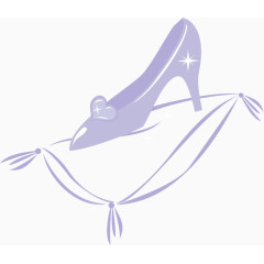 紫色手绘水晶鞋