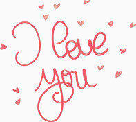 素描欧美素描 I LOVE YOU 英文字体设计