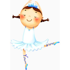 跳天鹅舞的小女孩