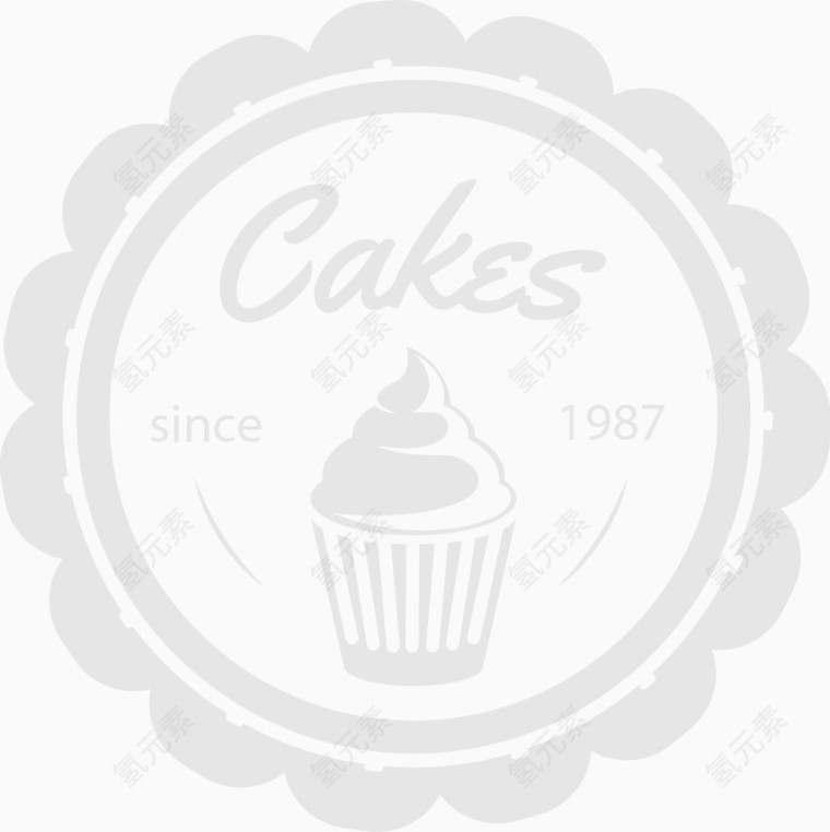 烘培食品标签矢量素材