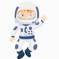 穿着宇航服的小男孩