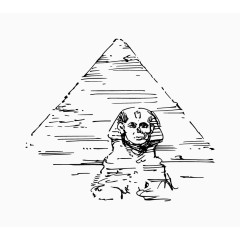 卡通手绘名胜古迹