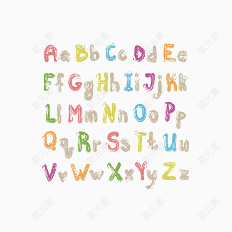 矢量手写字母