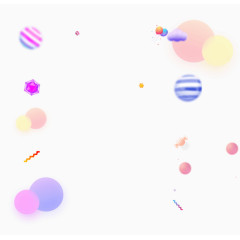 糖果球体动感装饰元素