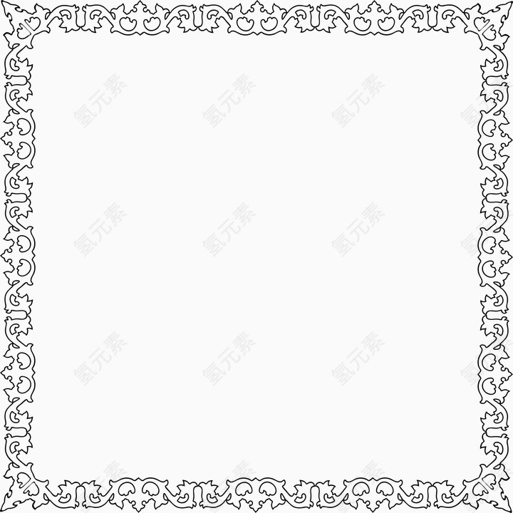 简约 黑白 边框