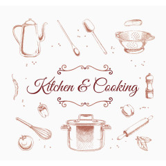 厨房用具和食材