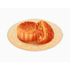 手绘中秋月饼