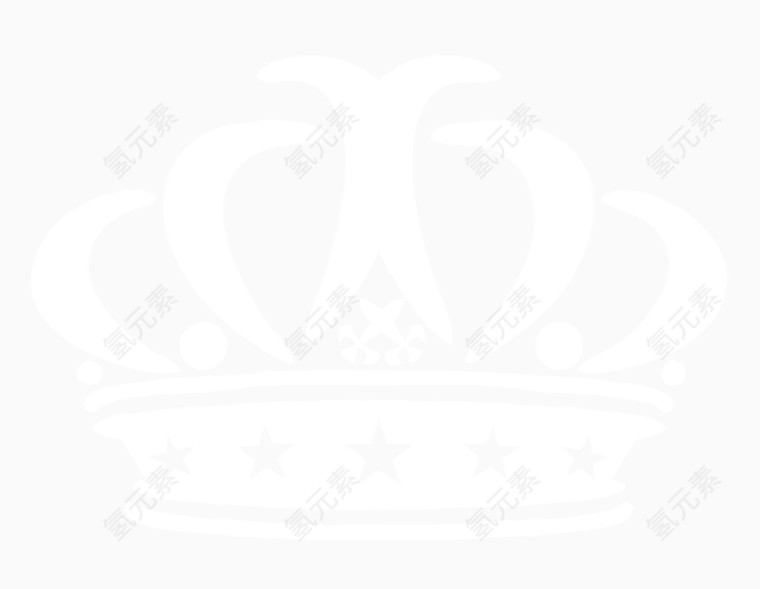 白色皇冠剪影矢量素材