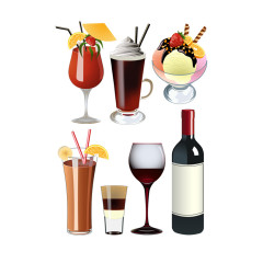 鸡尾酒和夏季糖果