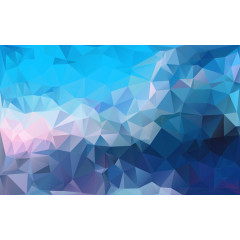 蓝色渐变马赛克纹理三角形多边形