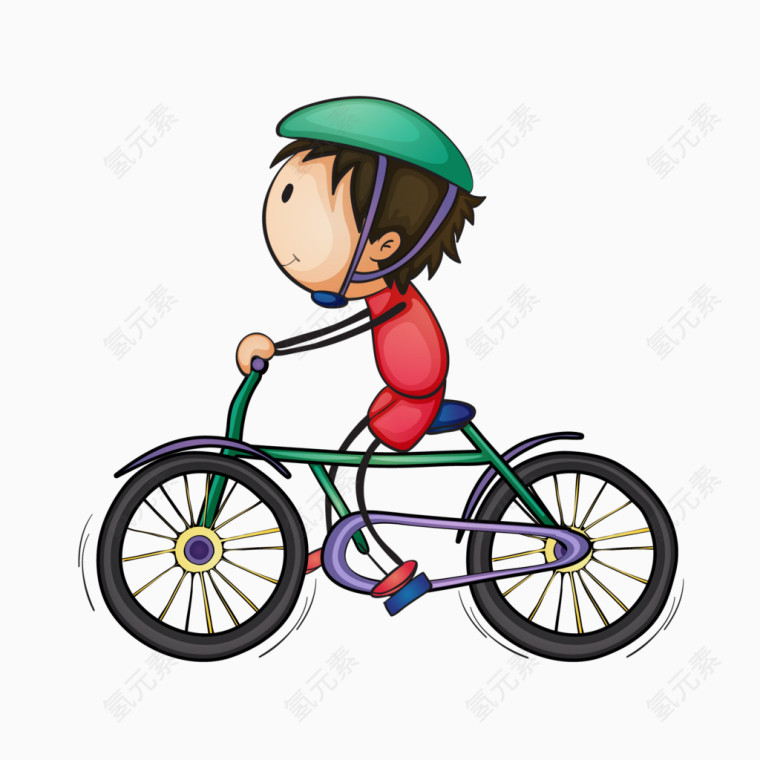 骑自行车的男孩