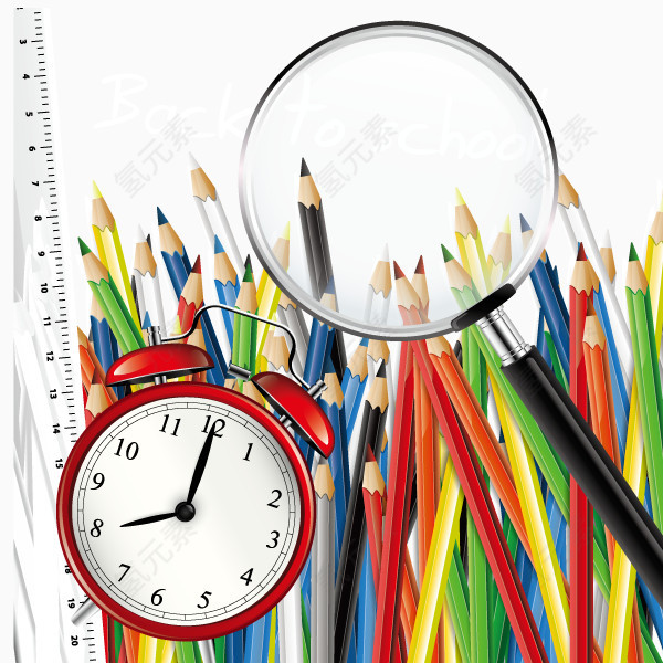 笔 闹钟 开学季