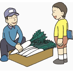 卖萝卜的场景素材