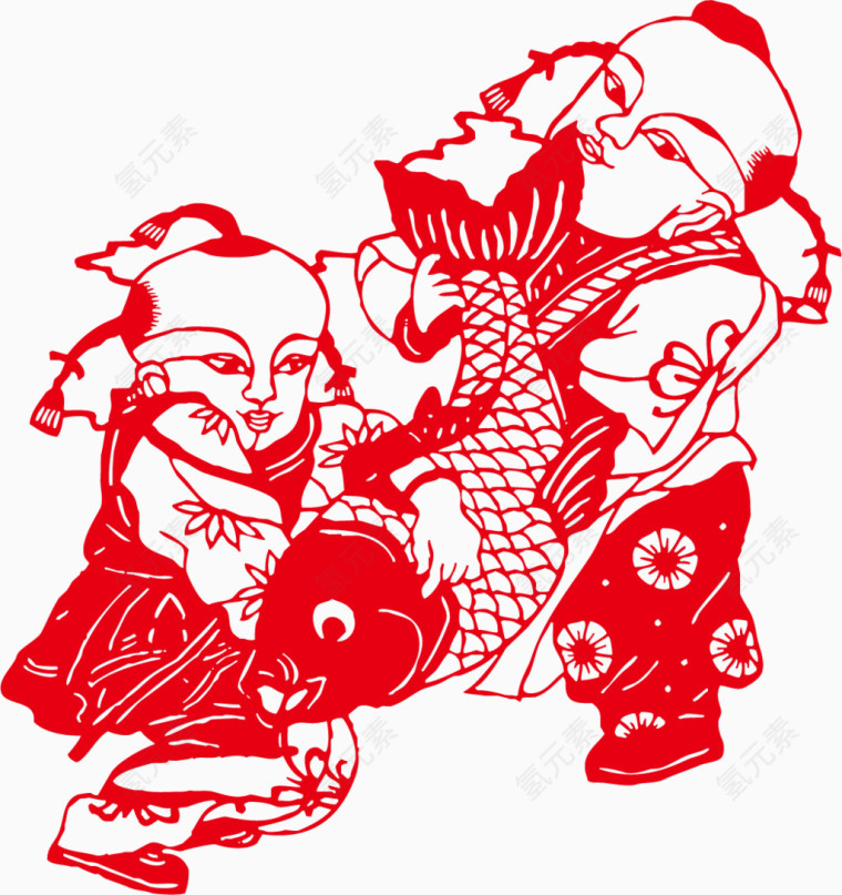 灯笼剪纸