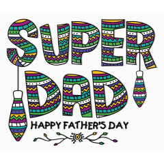 父亲节英文艺术字