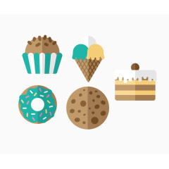 扁平化的蛋糕矢量素材