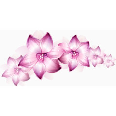 卡通梦幻紫色花