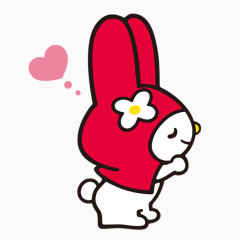 卡通精美红色小兔子
