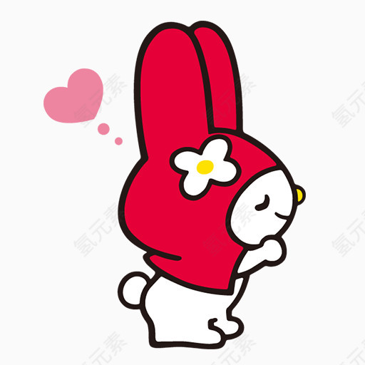 卡通精美红色小兔子