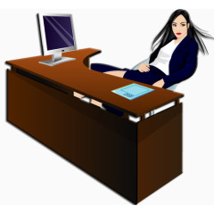 卡通精英办公室女