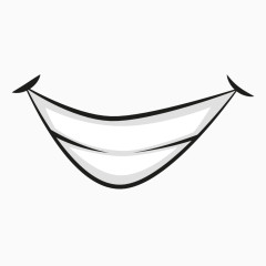 卡通嘴部设计矢量图