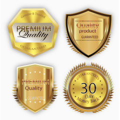 矢量金色质量标签