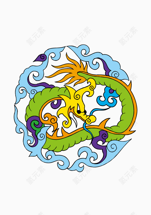 卡通中国吉祥图案元素