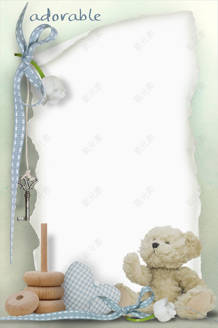 卡通可爱小熊边框