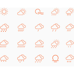 简单版的橙色天气图标