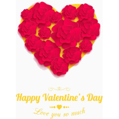 卡通手绘玫瑰爱心