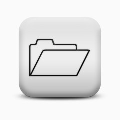 不光滑的白色的广场图标业务文件夹商业偶像