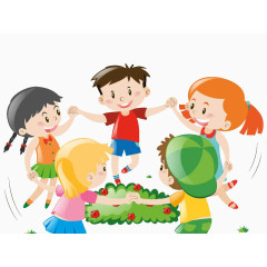 小朋友一起玩耍