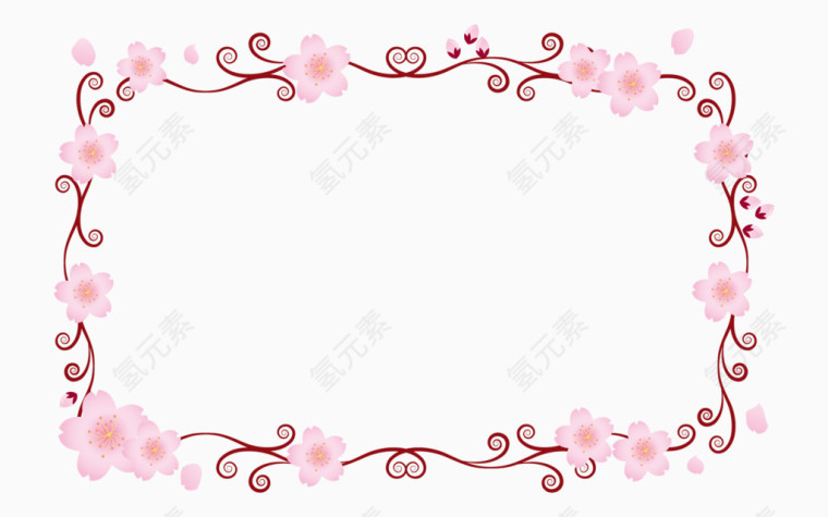 漂亮樱花边框