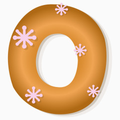 卡通圣诞节饼干英文字母O