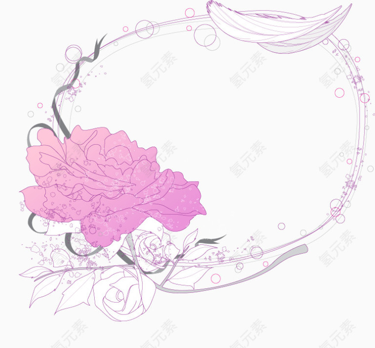 粉色绽放的花朵