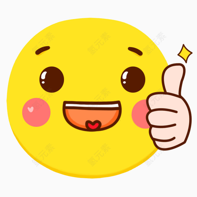 卡通大拇指表情