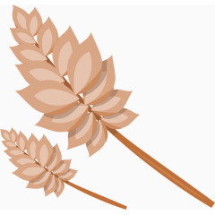 叶子卡通手绘装饰元素